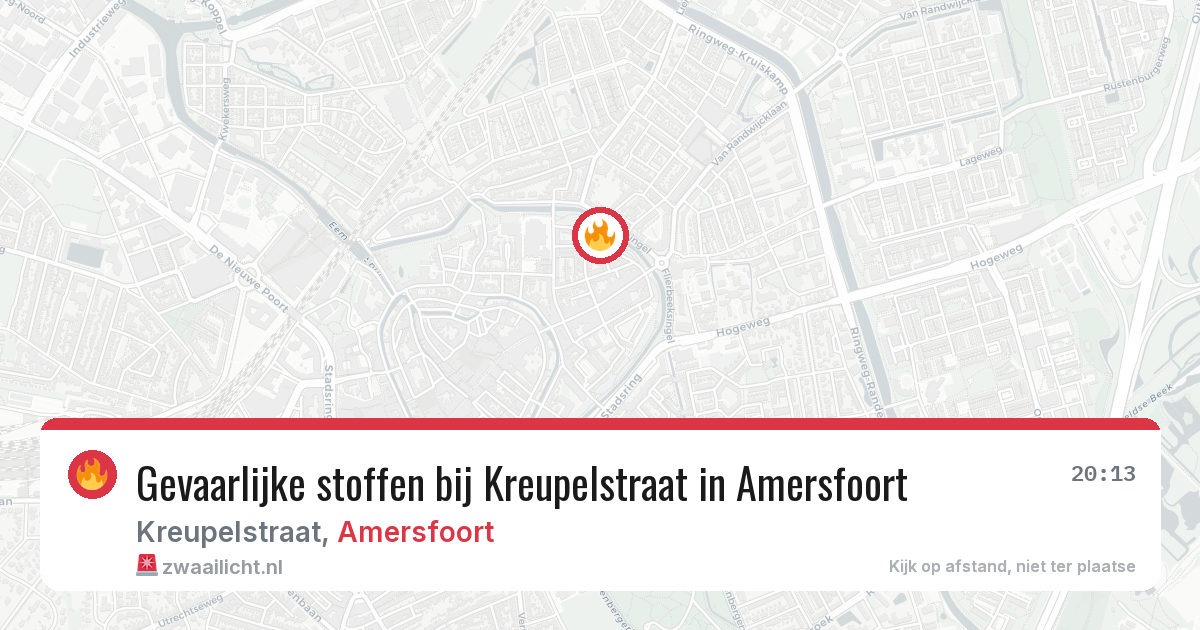 Gevaarlijke stoffen bij Kreupelstraat in Amersfoort — 1 aug 2026