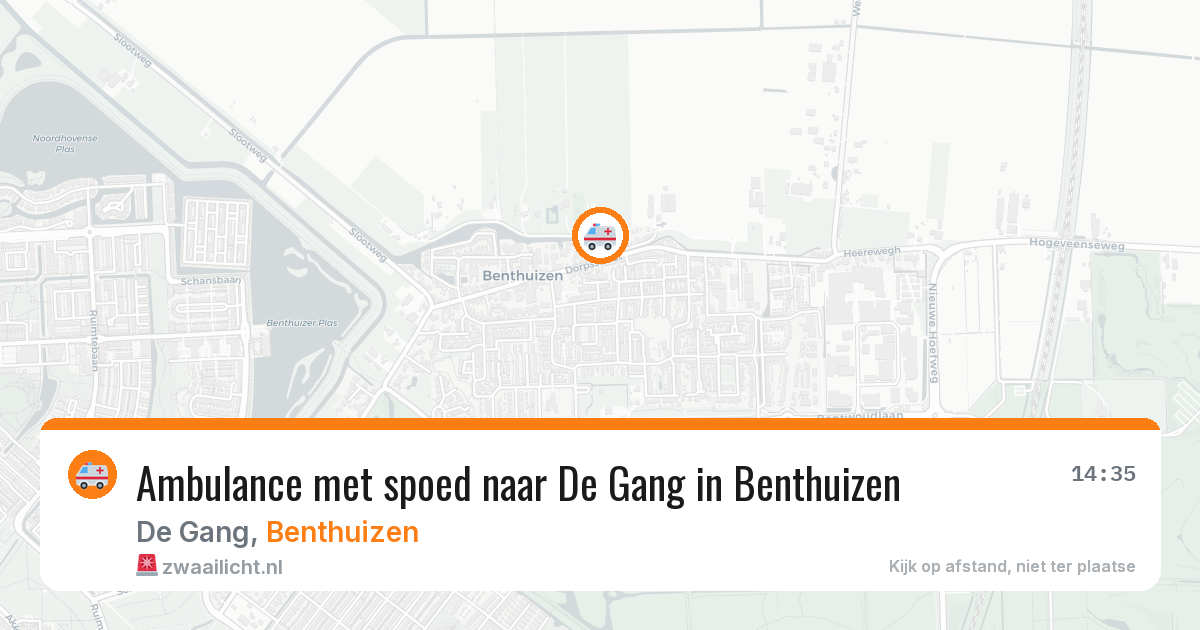 Ambulance met spoed naar De Gang in Benthuizen — 11 jun 2026
