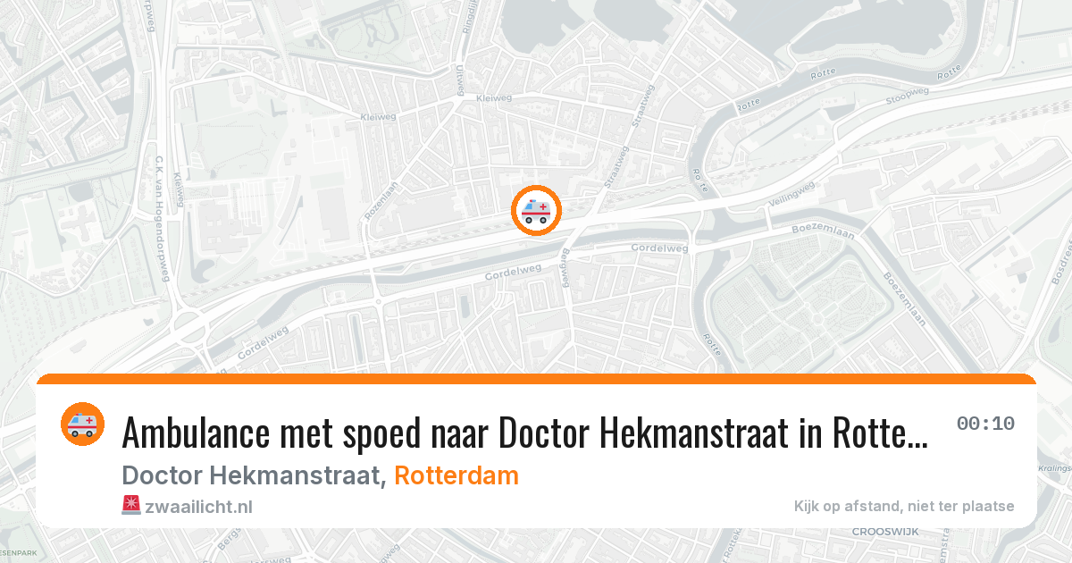 Ambulance met spoed naar Doctor Hekmanstraat in Rotterdam — 14 mei 2026