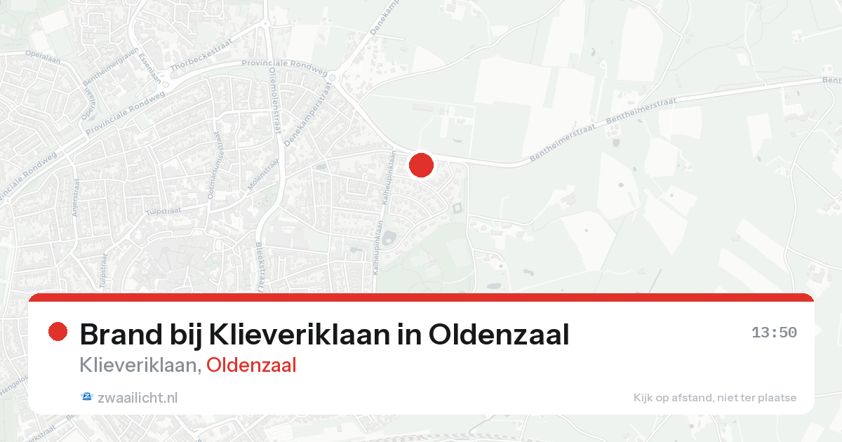Brand bij Klieveriklaan in Oldenzaal — 24 aug 2026