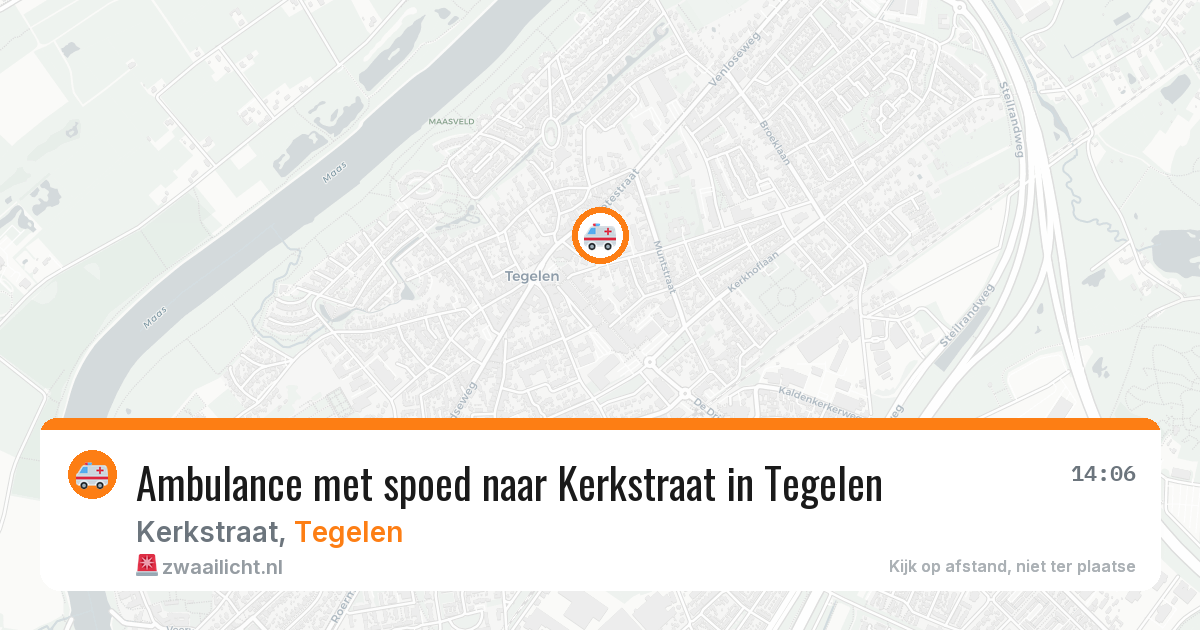 Ambulance met spoed naar Kerkstraat in Tegelen — 10 aug 2026