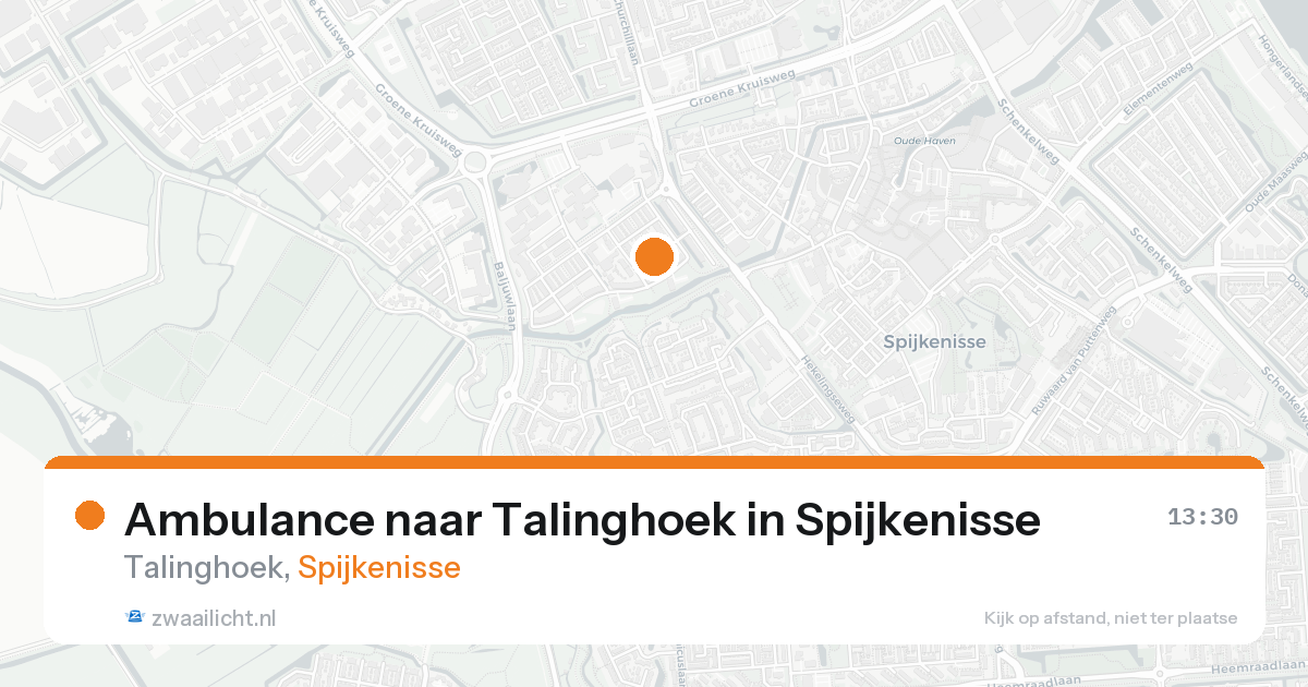 Ambulance naar Talinghoek in Spijkenisse — 29 jun 2026