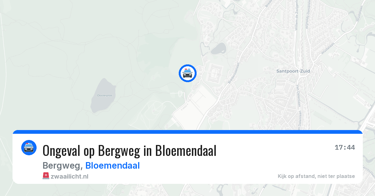Ongeval op Bergweg in Bloemendaal — 11 jul 2026