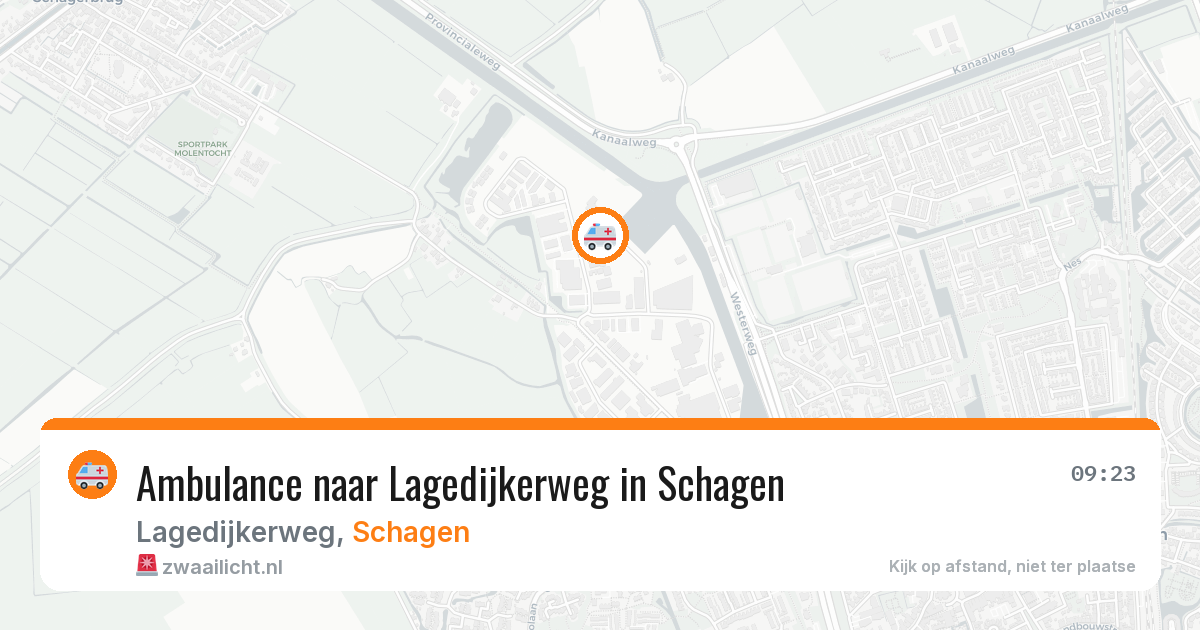 Ambulance naar Lagedijkerweg in Schagen — 12 aug 2026