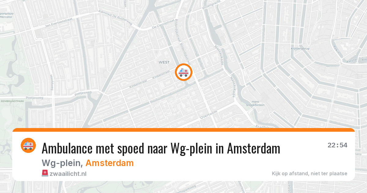 Ambulance met spoed naar Wg-plein in Amsterdam — 10 apr 2026