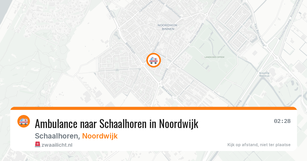 Ambulance naar Schaalhoren in Noordwijk — 14 aug 2026