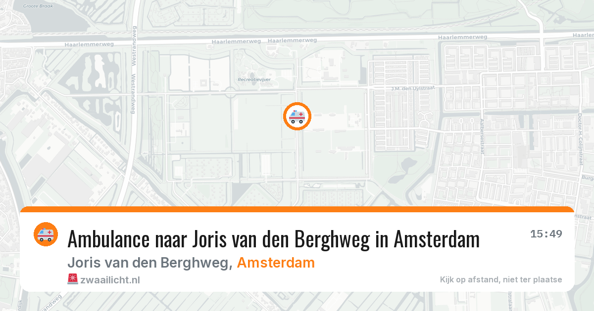 Ambulance naar Joris van den Berghweg in Amsterdam — 11 aug 2026