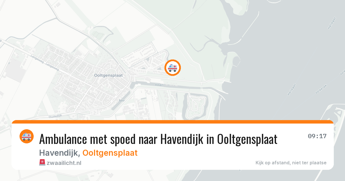 Ambulance met spoed naar Havendijk in Ooltgensplaat — 23 mei 2026