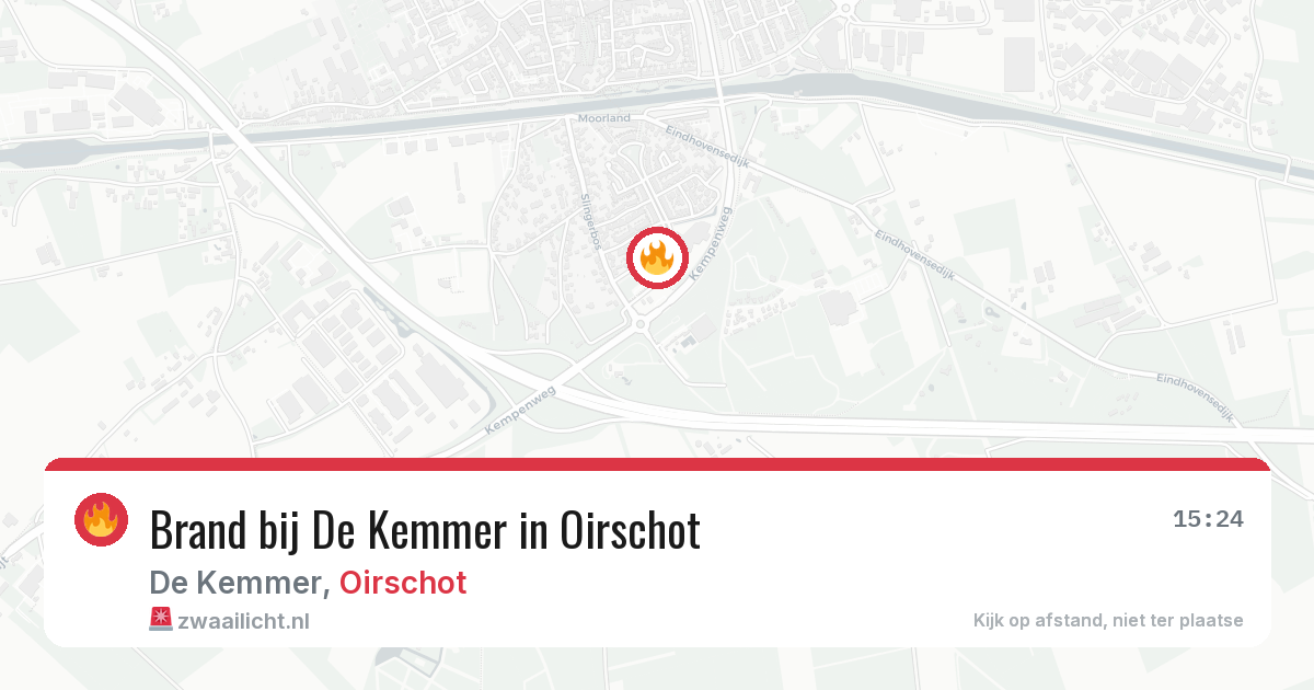 Brand bij De Kemmer in Oirschot — 21 jun 2026