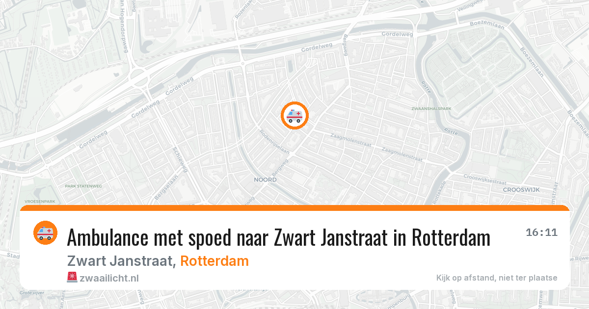 Ambulance met spoed naar Zwart Janstraat in Rotterdam — 24 feb 2026