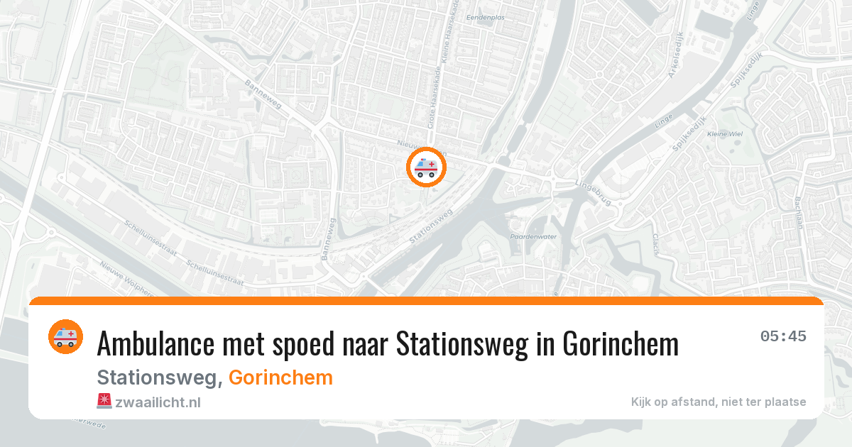 Ambulance met spoed naar Stationsweg in Gorinchem — 13 aug 2026