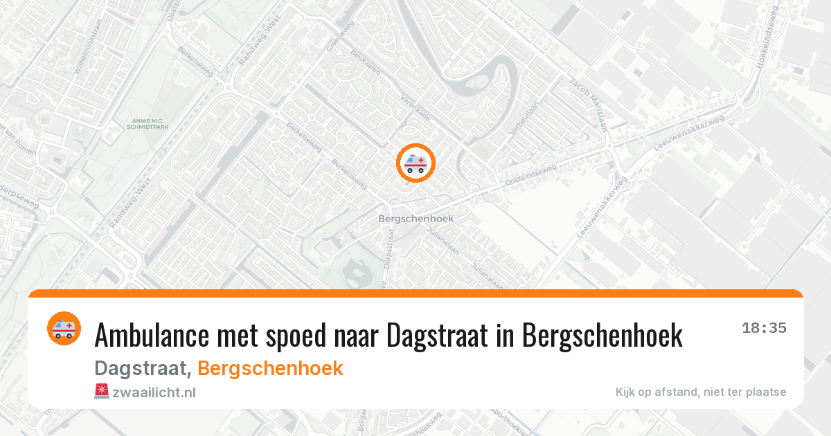 Ambulance met spoed naar Dagstraat in Bergschenhoek — 30 jun 2026