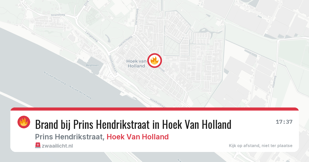 Brand bij Prins Hendrikstraat in Hoek Van Holland — 14 aug 2026