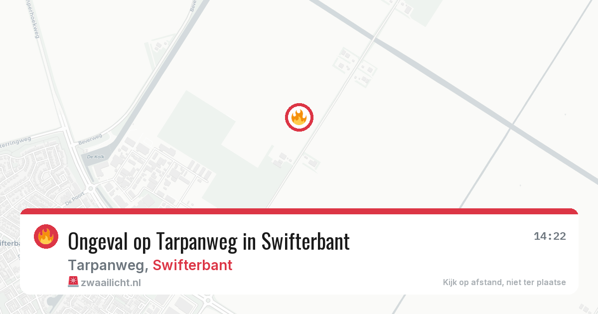 Ongeval op Tarpanweg in Swifterbant — 13 apr 2026