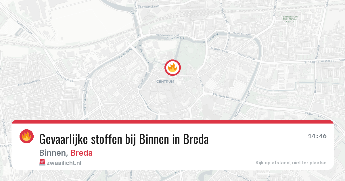 Gevaarlijke stoffen bij Binnen in Breda — 18 mei 2026