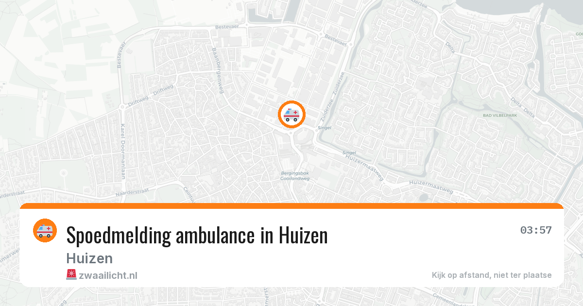 Spoedmelding ambulance in Huizen — 11 aug 2026