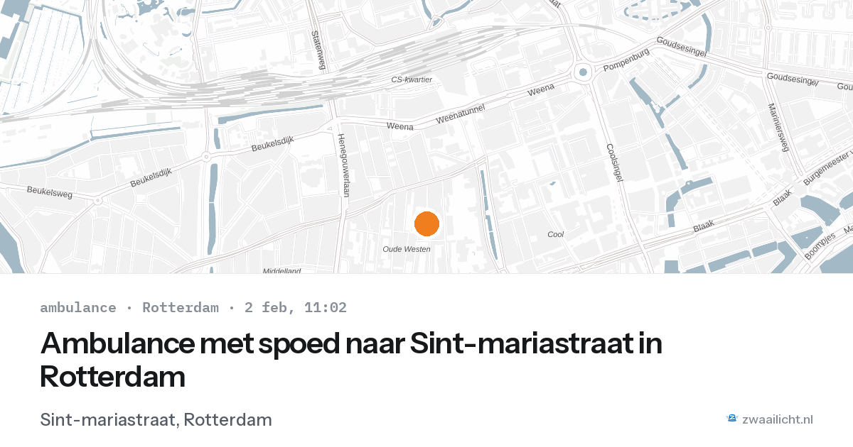 Ambulance met spoed naar Sint-mariastraat in Rotterdam — 2 feb 2026