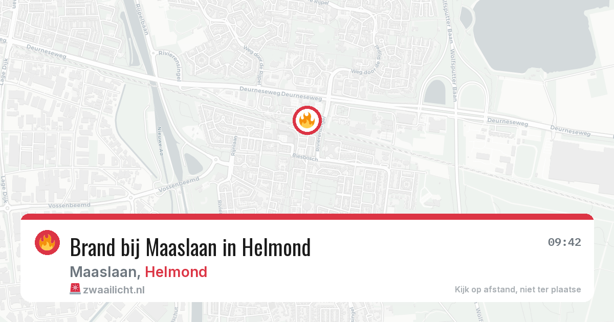 Brand bij Maaslaan in Helmond — 5 jul 2026