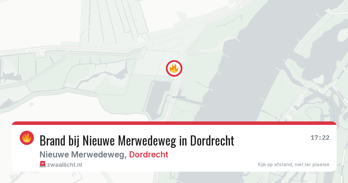 Brand bij Nieuwe Merwedeweg in Dordrecht — 1 jul 2026