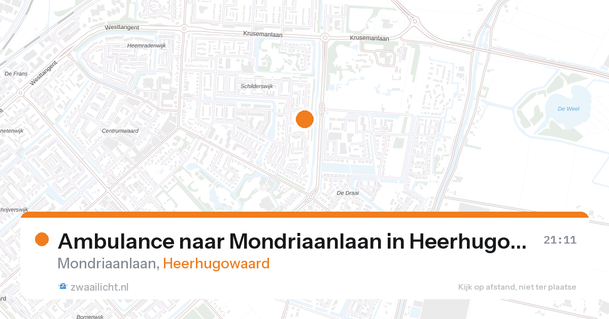 Ambulance naar Mondriaanlaan in Heerhugowaard — 27 aug 2026