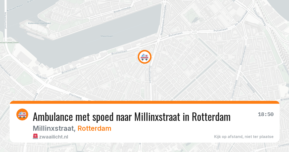 Ambulance met spoed naar Millinxstraat in Rotterdam — 13 jun 2026