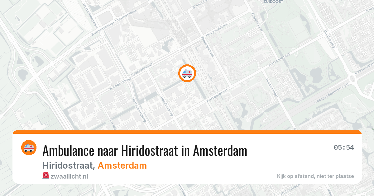 Ambulance naar Hiridostraat in Amsterdam — 17 mei 2026