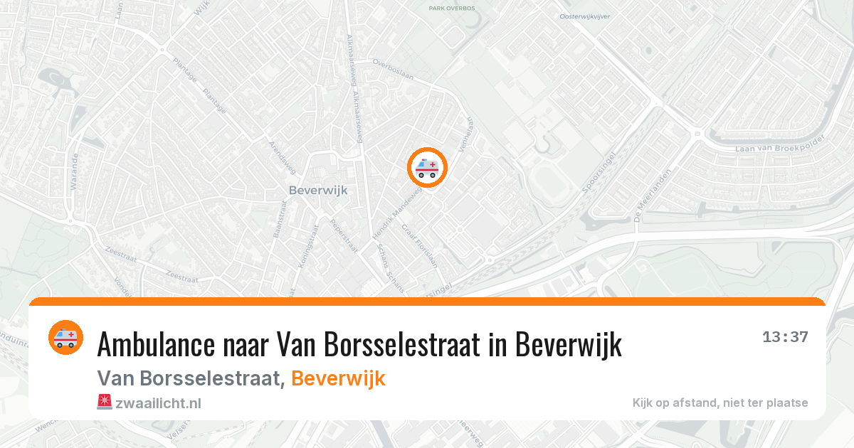 Ambulance naar Van Borsselestraat in Beverwijk — 27 mei 2026