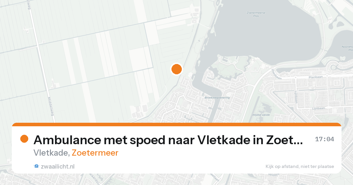 Ambulance met spoed naar Vletkade in Zoetermeer — 4 mei 2026