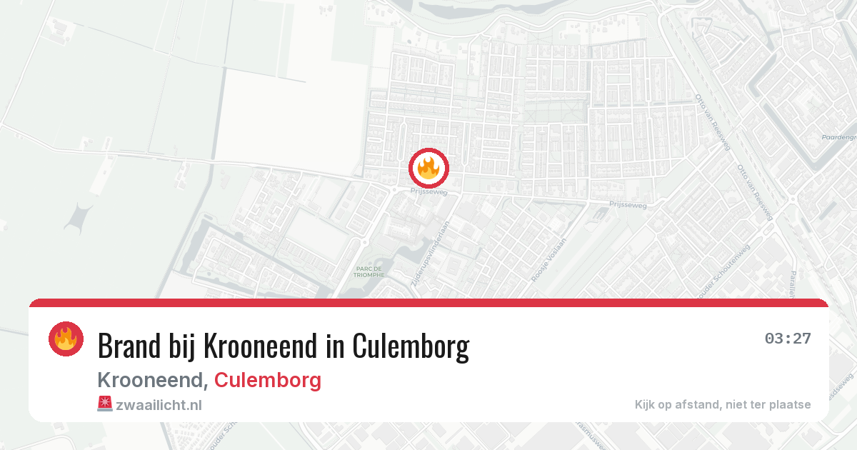 Brand bij Krooneend in Culemborg — 13 aug 2026