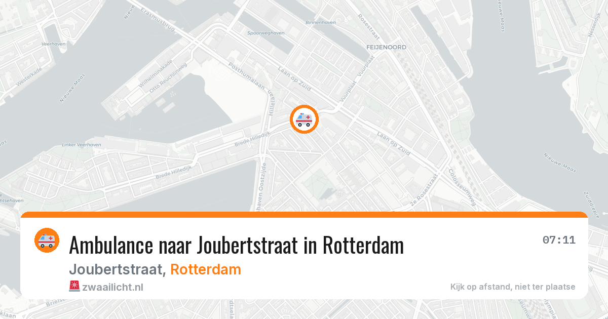 Ambulance naar Joubertstraat in Rotterdam — 7 jul 2026