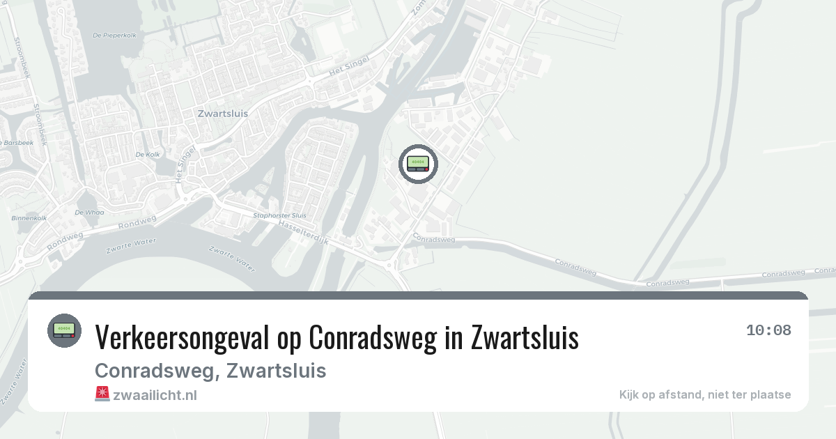 Verkeersongeval op Conradsweg in Zwartsluis — 5 mei 2026