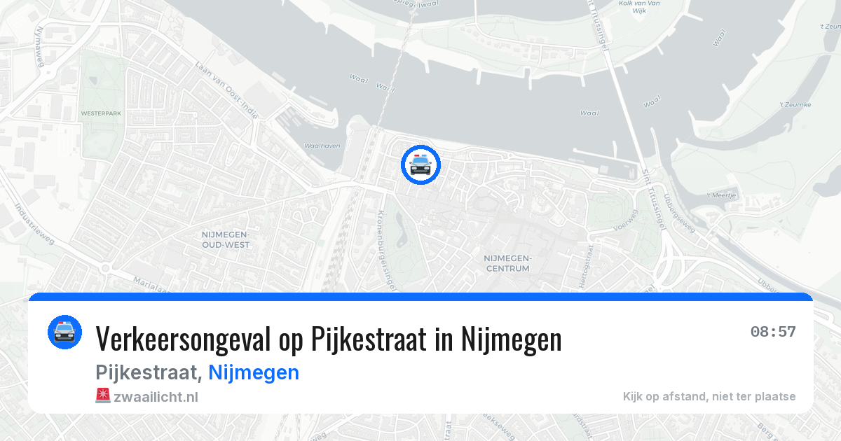 Verkeersongeval op Pijkestraat in Nijmegen — 13 jul 2026