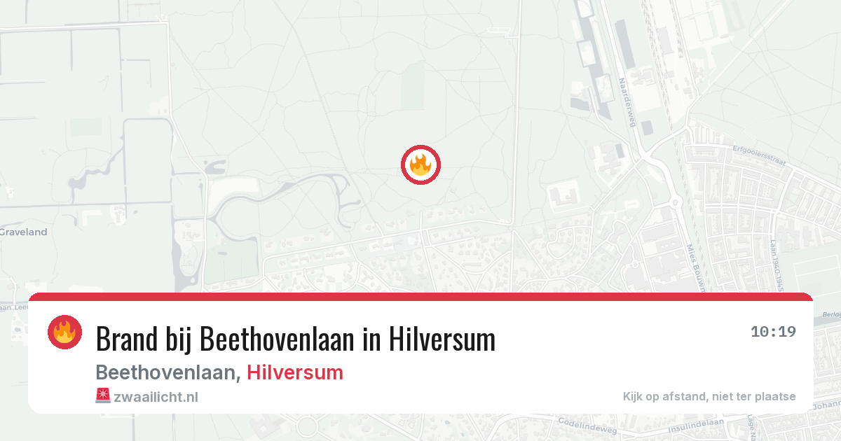 Brand bij Beethovenlaan in Hilversum — 18 jul 2026