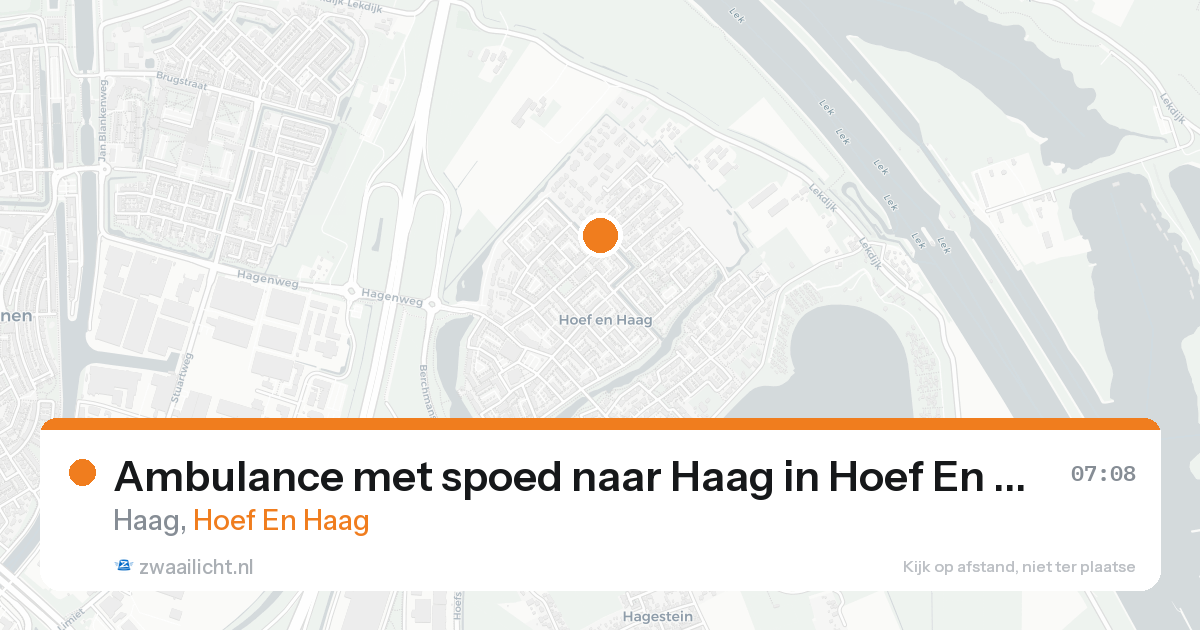 Ambulance met spoed naar Haag in Hoef En Haag — 17 aug 2026