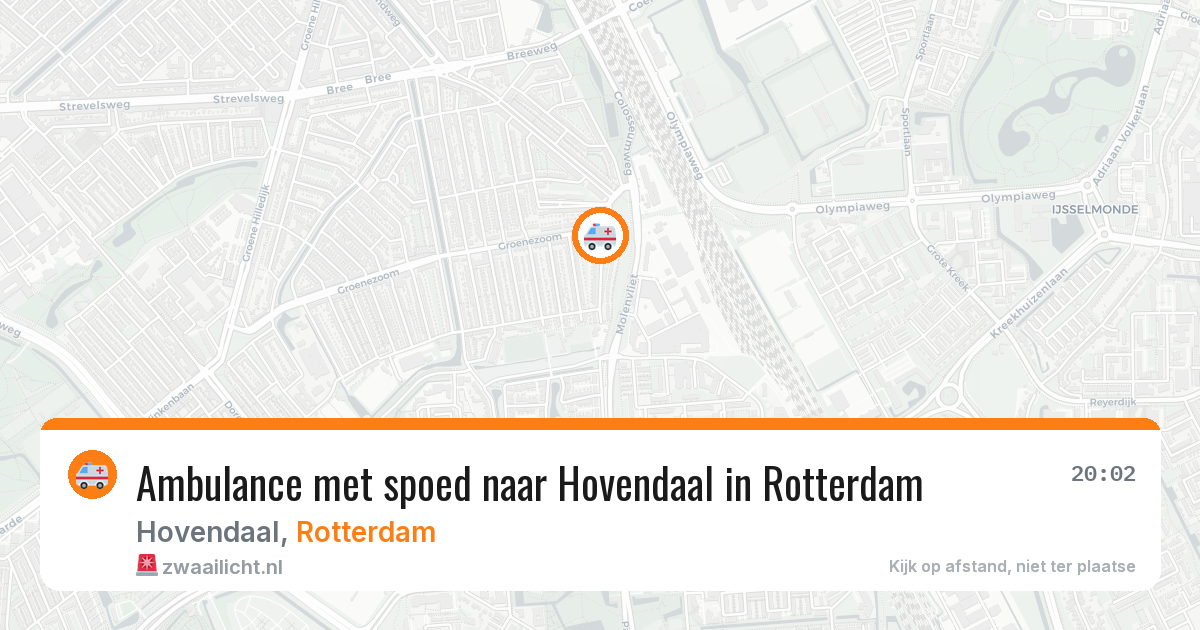 Ambulance met spoed naar Hovendaal in Rotterdam — 13 mei 2026