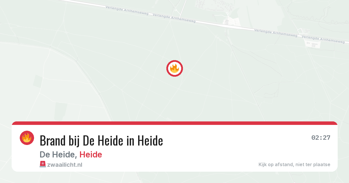 Brand bij De Heide in Heide — 20 jun 2026