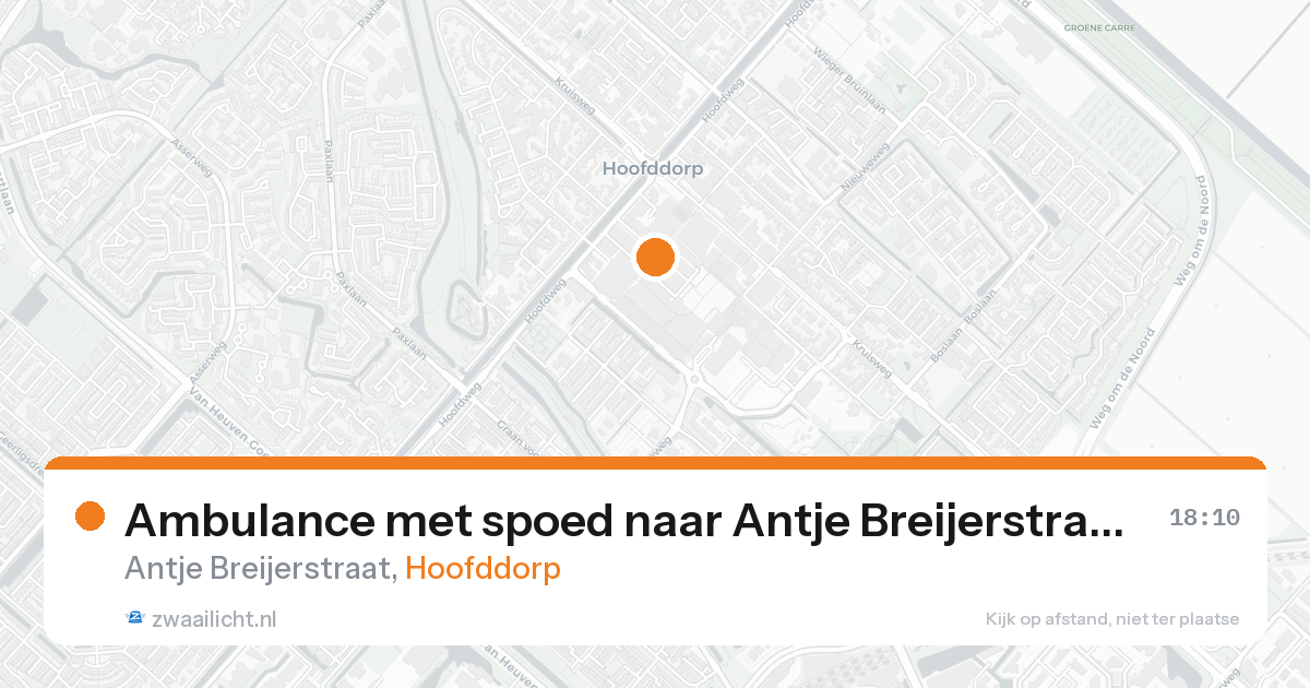 Ambulance met spoed naar Antje Breijerstraat in Hoofddorp — 28 mei 2026