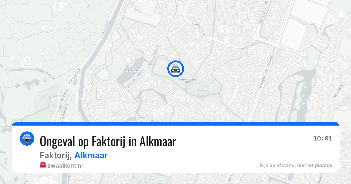 Ongeval op Faktorij in Alkmaar — 24 mrt 2026
