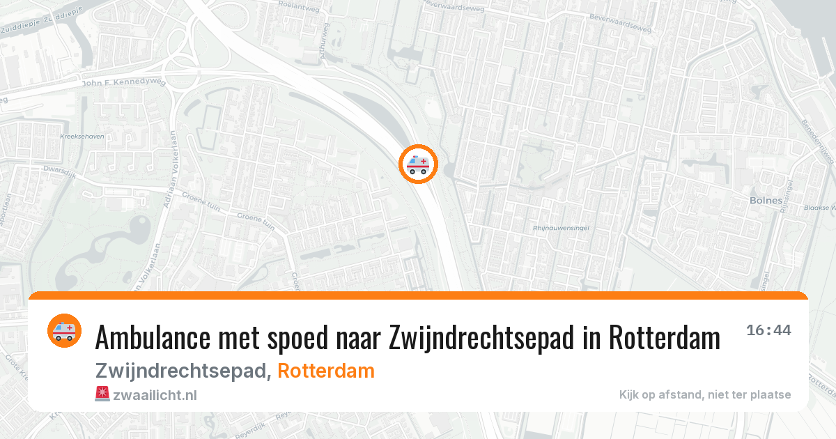 Ambulance met spoed naar Zwijndrechtsepad in Rotterdam — 6 jul 2026