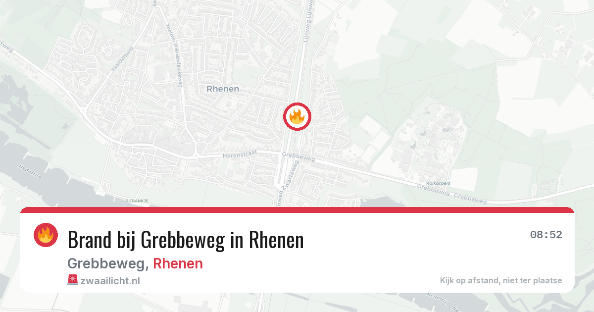 Brand bij Grebbeweg in Rhenen — 28 jun 2026