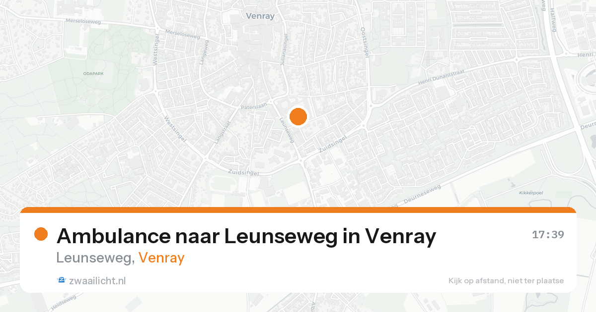 Ambulance naar Leunseweg in Venray — 21 aug 2026