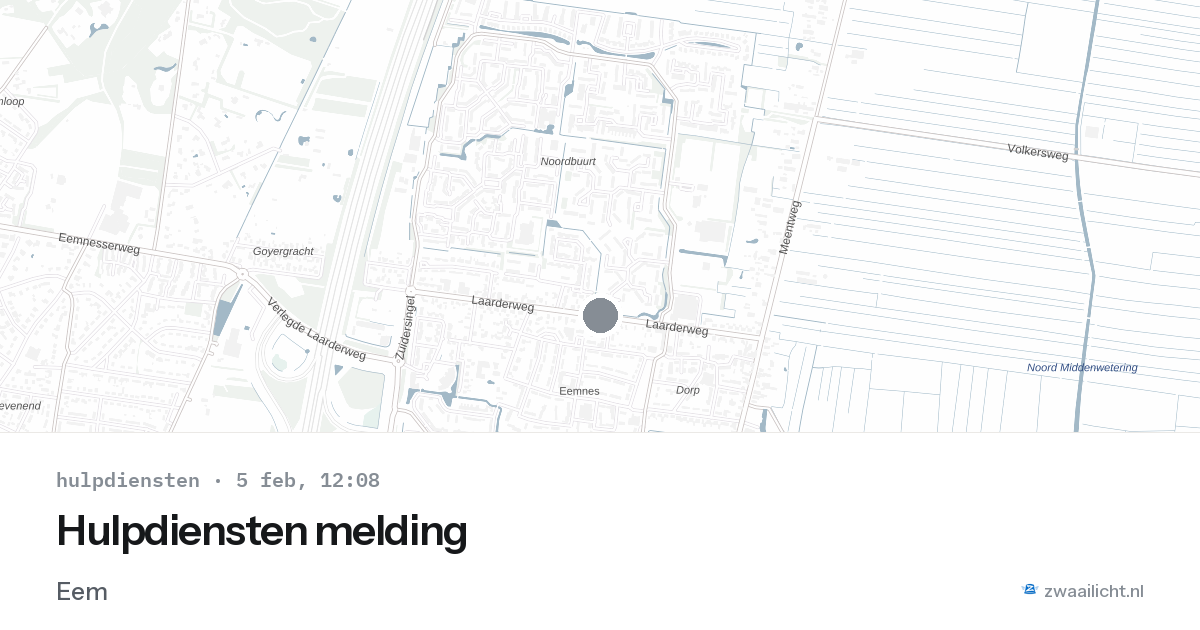 Hulpdiensten melding — 5 feb 2026