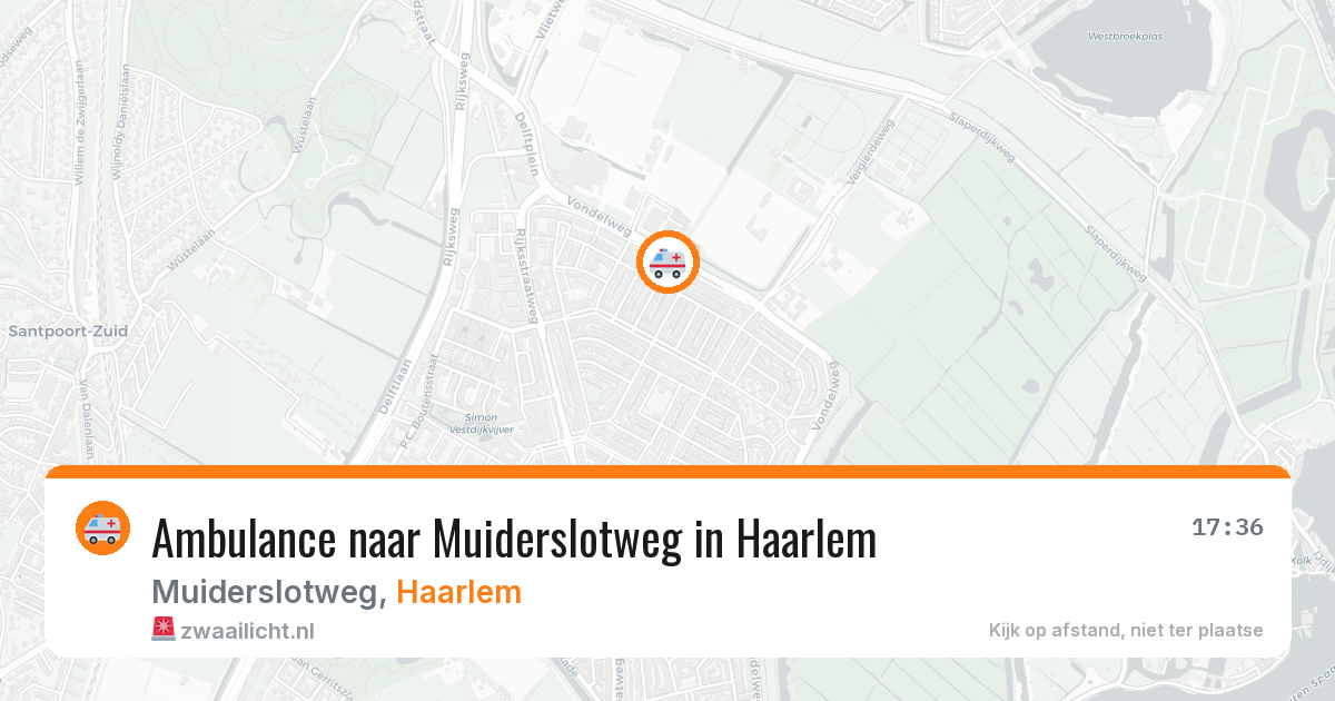 Ambulance naar Muiderslotweg in Haarlem — 11 aug 2026