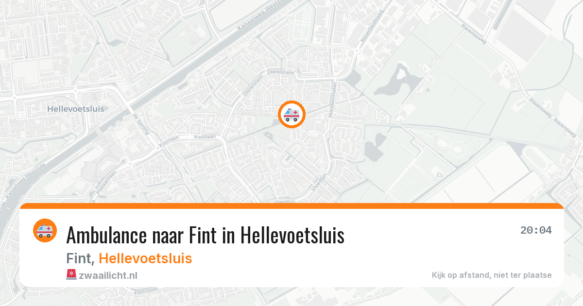 Ambulance naar Fint in Hellevoetsluis — 2 jun 2026