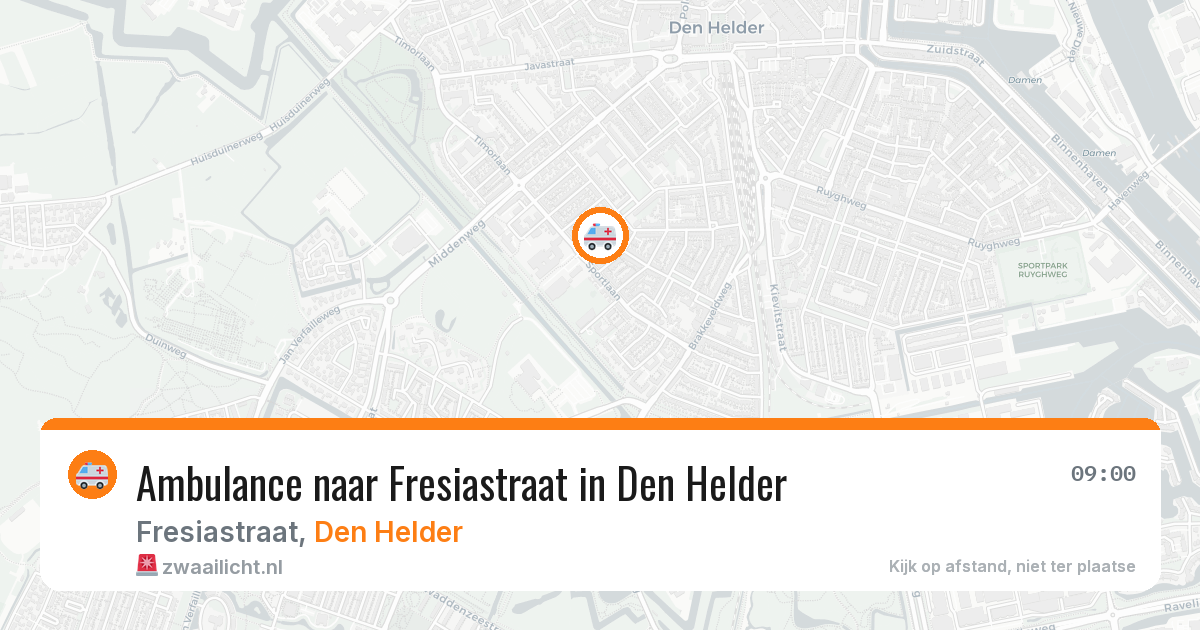Ambulance naar Fresiastraat in Den Helder — 8 jun 2026