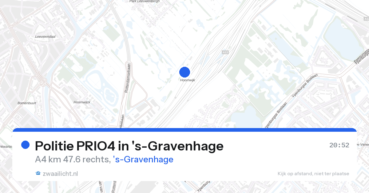 Politie PRIO4 in 's-Gravenhage — 26 aug 2026 | 🚨 Zwaailicht.nl