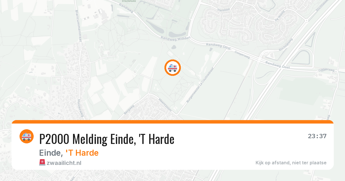 P2000 Melding Einde, 'T Harde — 8 feb 2026