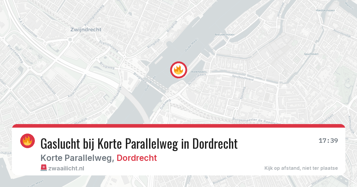 Gaslucht bij Korte Parallelweg in Dordrecht — 24 jun 2026