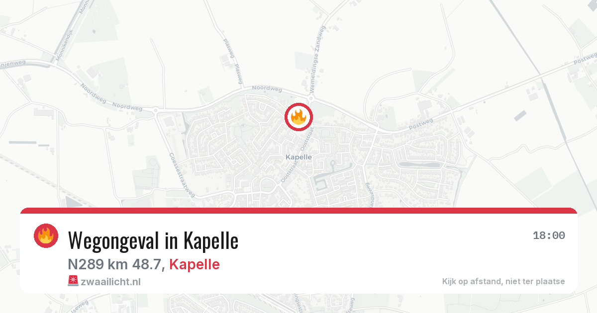 Wegongeval in Kapelle — 19 mrt 2026