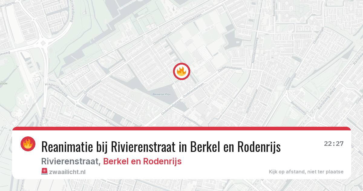 Reanimatie bij Rivierenstraat in Berkel en Rodenrijs — 20 jun 2026